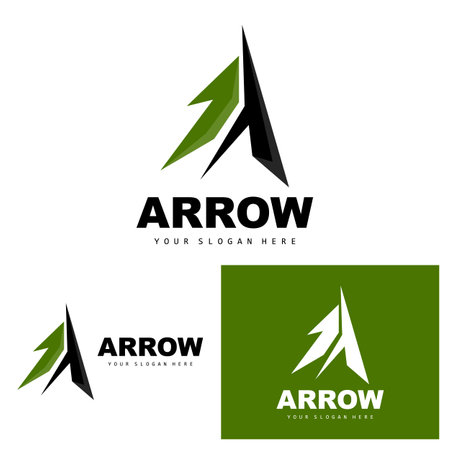 Arrow Direction Logo, Directional Direction Vector Icon, A Letter Model Designのイラスト素材