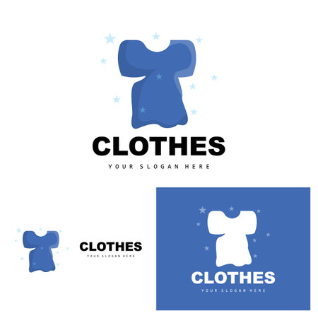 Clothing Logo, Simple Style Shirt Design, Clothing Store Vector, Fashion, Business Brand And Template Iconのイラスト素材
