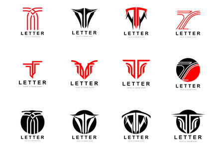 T Letter Logo, Modern Letter Style Vector, Design Suitable For Product Brands With T Letterのイラスト素材