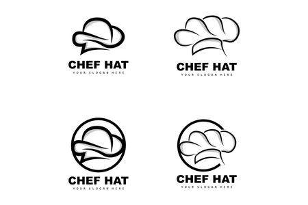 Chef Hat Logo, Restaurant Chef Vector, Design For Restaurant, Catering, Deli, Bakeryのイラスト素材