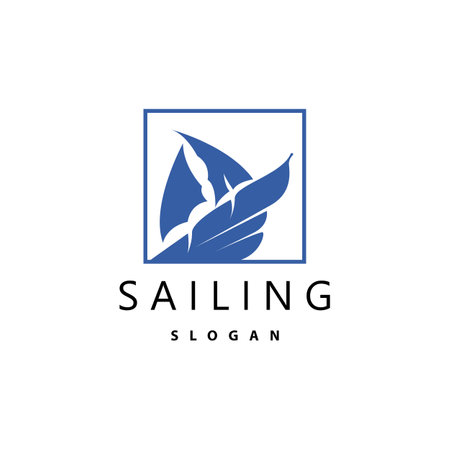 Sailboat Logo Design, Fishing Boat Illustration, Fishing Boat Company Brand Vector Icon, Boat Shop Design, Fish Shop, Transportationのイラスト素材