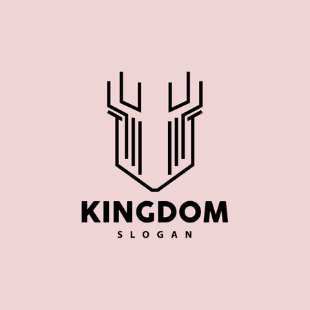 Castle Logo, Elegant Minimalist Design Royal Tower, Kingdom Fortress Vector, Illustration Template Iconのイラスト素材