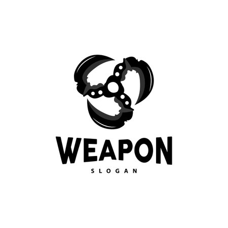 Kerambit Logo, Indonesia Fighting Weapon Vector, Ninja Fighting Tool Simple Design, Template Illustration Symbol Iconのイラスト素材