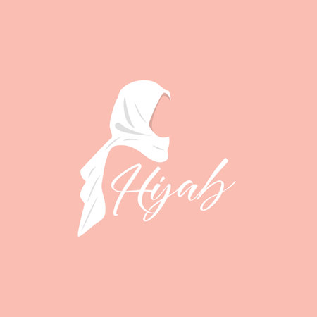 HIjab Logo, Fashion Product Vector Brand, Muslim Women Hijab Boutique Designのイラスト素材