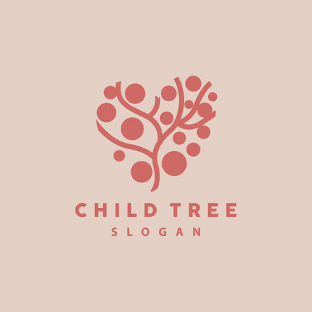 Tree Logo, Life Balance Education Vector, Luxurious Elegant Simple Tree Design, Playground Illustration Iconのイラスト素材