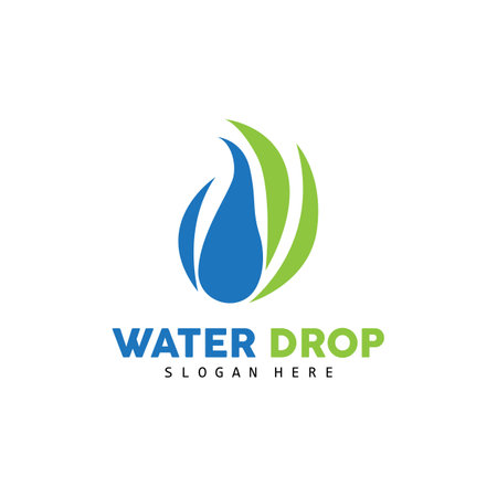 Water Drop Logo, Simple Vector, Elegant Design, Icon Symbol Templateのイラスト素材