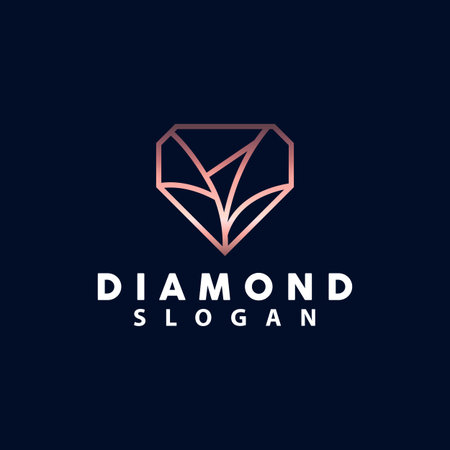 Emerald Logo, Gemstone Vector, Luxurious Premium Vintage Retro Elegant Design, Diamond Jewelry Icon, Symbol Illustrationのイラスト素材