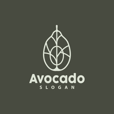 Avocado Logo, Fresh Fruit Vector, Symbol Icon Designのイラスト素材
