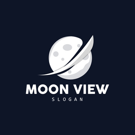 Moon Logo, Crescent Star And Moon Design, Vector Modern Luxury Elegant, Icon Template Gameのイラスト素材