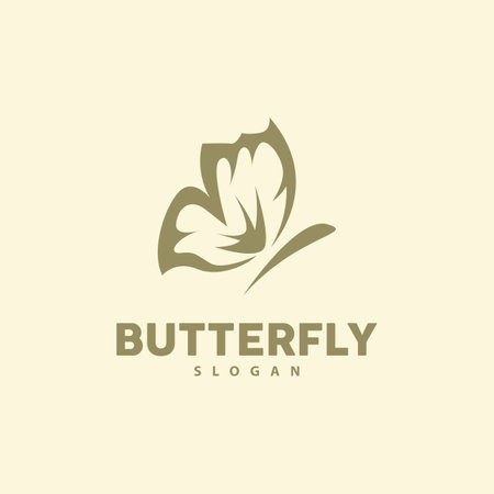 Butterfly Logo Design, Beautiful Flying Animal, Company Brand Icon Illustration, Screen Printing, Salonのイラスト素材