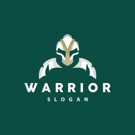 Spartan Logo, Vector Silhouette Warrior Knight Soldier Greek, Simple Minimalist Elegant Product Brand Designのイラスト素材