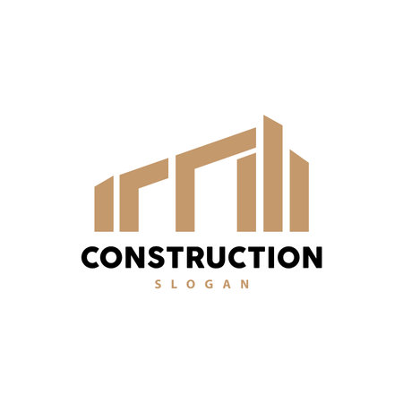 Building Logo, Vector For Building Construction, Premium Simple Line Designのイラスト素材