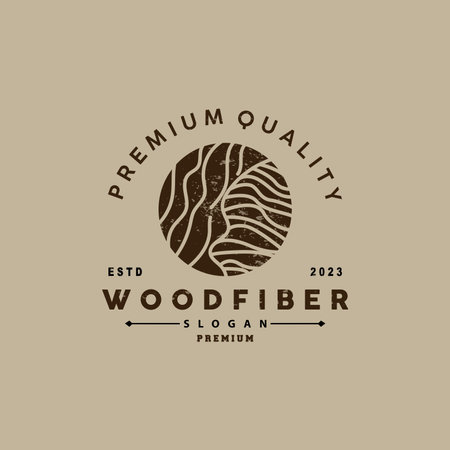 Wood Logo, Wood Fiber Bark Layer Vector, Tree Trunk Inspiration Illustration Designのイラスト素材