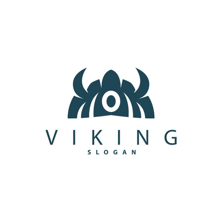 Viking logo, Vector illustration of Viking God, Simple Barbarian Sparta Inspiration Design, Templet Illustrationのイラスト素材