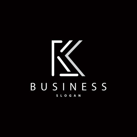 Minimal Initial K Letter Logo, Modern And Luxury Geometric Design, Icon Vector Template Elementのイラスト素材