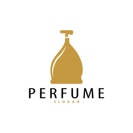 Luxury Perfume Logo, Cosmetic Spray Bottle Perfume Illustration Design Vector Templateのイラスト素材