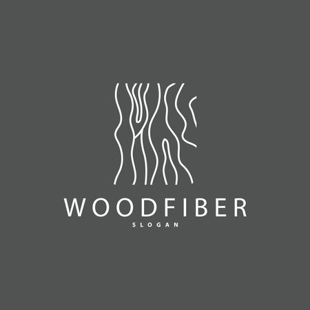 Wood Logo, Wood Fiber Bark Layer Vector, Tree Trunk Inspiration Illustration Designのイラスト素材