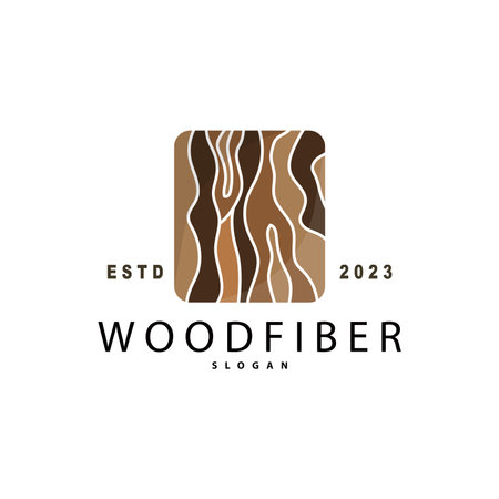 Wood Logo, Wood Fiber Bark Layer Vector, Tree Trunk Inspiration Illustration Designのイラスト素材