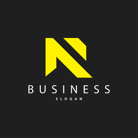 Minimal Initial N Letter Logo, Modern And Luxury Design Icon Vector Template Elementのイラスト素材
