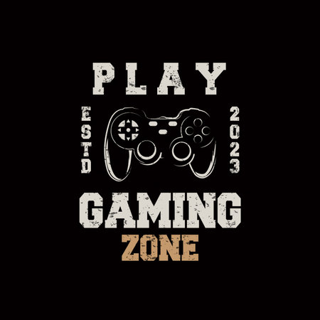 Game Console Logo, Gamer Design Gamepad Illustration Symbol Templateのイラスト素材