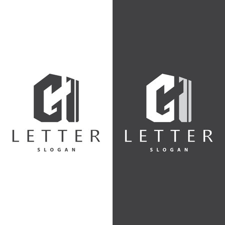 Minimal Initial GH Letter Logo, Modern And Luxury Icon Vector Template Elementのイラスト素材