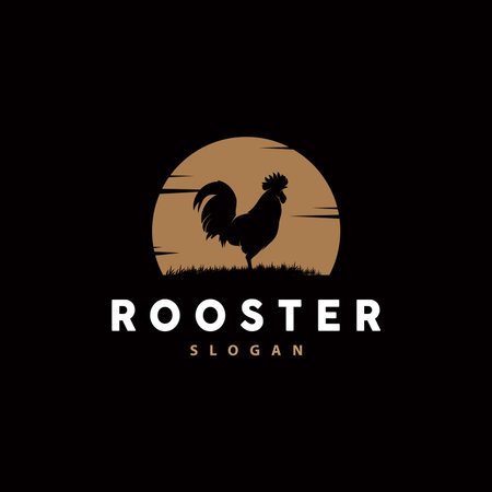 Chicken Logo, For Roast Chicken Restaurant, Farm Vector, Simple Minimalist Design For Restaurant Food Businessのイラスト素材