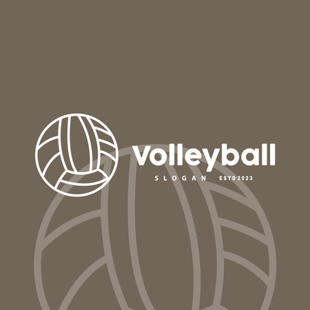 Volleyball Logo, Sport Simple Design, Illustration Template Vectorのイラスト素材