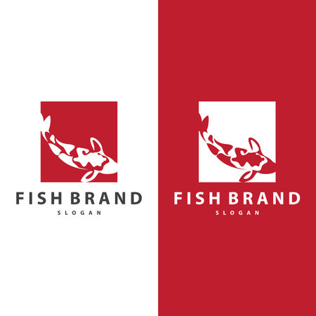 Koi Fish Logo Simple Design Vector Illustrationのイラスト素材