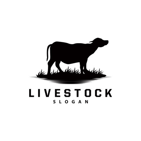 Minimalist Buffalo Logo Template Illustration Symbolのイラスト素材