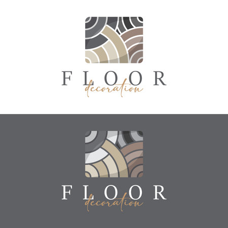 Floor Design Logo, Home Decoration Ceramic Tile Vector Illustrationのイラスト素材