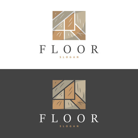 Floor Design Logo, Home Decoration Ceramic Tile Vector Illustrationのイラスト素材