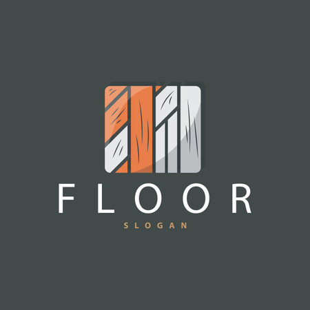 Floor Design Logo, Home Decoration Ceramic Tile Vector Illustrationのイラスト素材