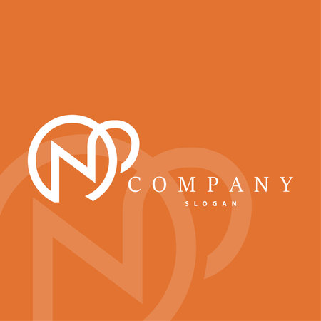 Initial PN Letter Logo, Modern and Luxury Vector Minimalist NP Logo Templateのイラスト素材