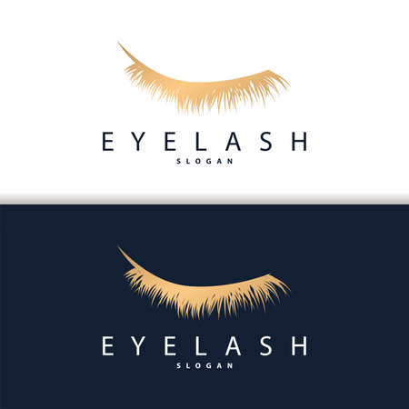 Eyelash Logo, Simple Design for Women's Care Beauty Business Brand Illustration Templateのイラスト素材