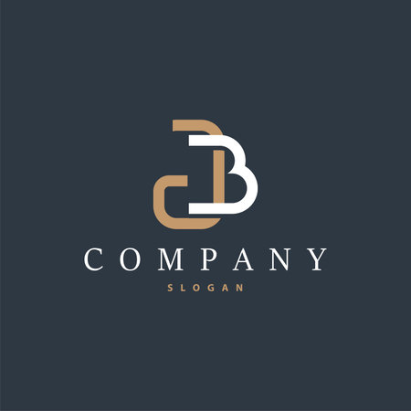 Minimalist GB Letter Logo, BG Logo Brand Modern and Luxury Icon Vector Template Elementのイラスト素材