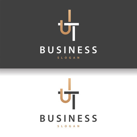 Minimalist J T Letter Logo, TJ Logo Brand Modern and Luxury Icon Vector Template Elementのイラスト素材