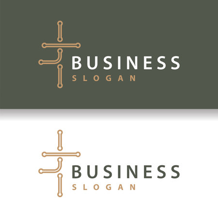 Minimalist J T Letter Logo, TJ Logo Brand Modern and Luxury Icon Vector Template Elementのイラスト素材