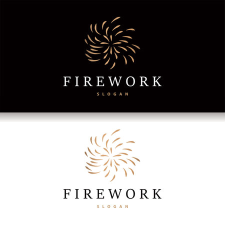 Firework Logo, Modern Abstract Design Simple Colorful Spark, Vector Template Illustrationのイラスト素材
