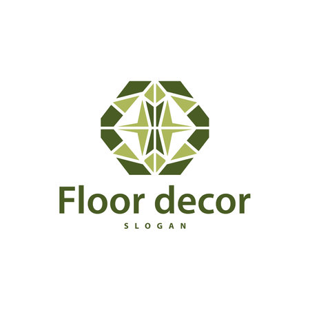Floor logo simple abstract design home decoration Ceramic tile vector illustrationのイラスト素材