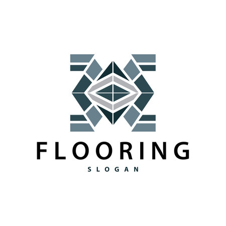Floor logo simple abstract design home decoration Ceramic tile vector illustrationのイラスト素材