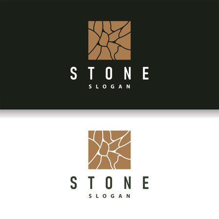Stone Logo, Premium Elegant Design, Stone Balance Vector, Stepping Rock Walking Icon Illustration Designのイラスト素材