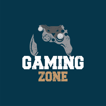 Game Console Logo, Gamer Design Gamepad Illustration Symbol Templateのイラスト素材