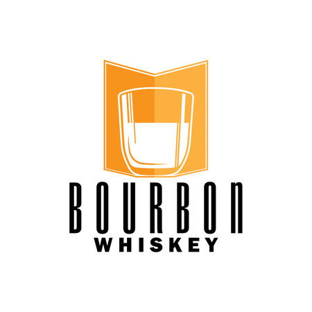 Whiskey Logo, Drink Label Design With Old Retro Vintage Ornament Illustration Premium Templateのイラスト素材