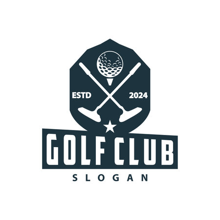 Golf logo illustration design golfer tournament golf game team club sport template symbolのイラスト素材