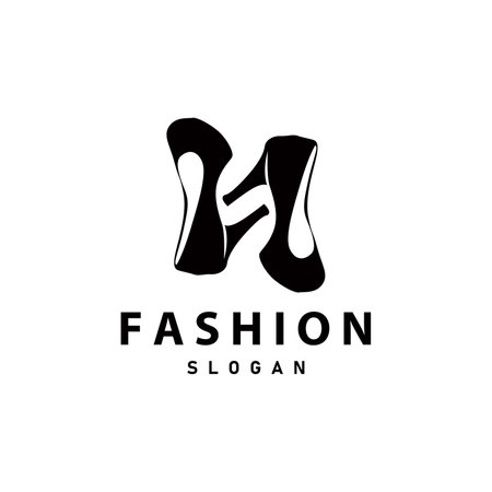 Women shoes logo illustration design business style fashion trend ladies high heelsのイラスト素材