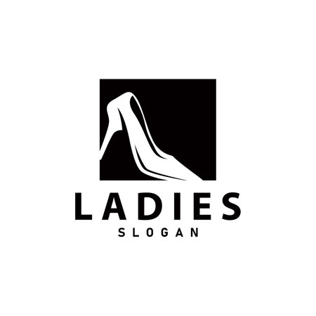 Women shoes logo illustration design business style fashion trend ladies high heelsのイラスト素材