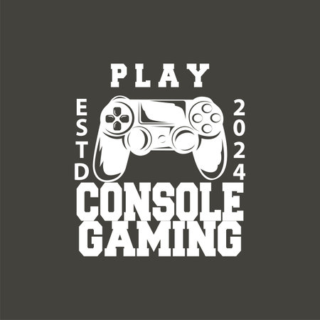 Game Console Logo, Gamer Design Gamepad Illustration Symbol Template