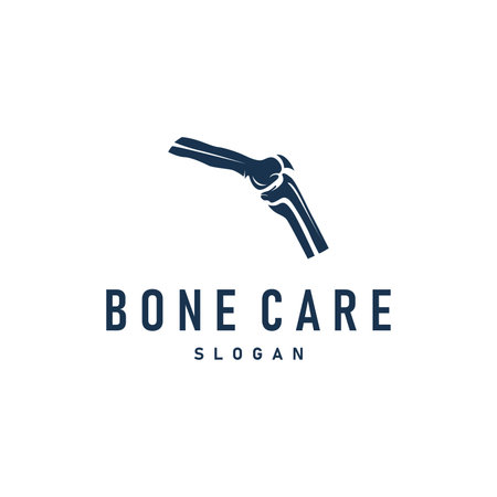 Minimalist Bone Health Logo Illustration Template Designのイラスト素材