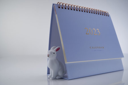 2023 year of rabbit lunar calendarの写真素材