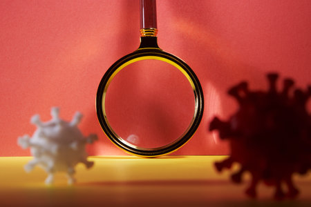 Flu COVID-19 virus variant Coronavirus Covid-19 influenza ,corona virus delta plus.India.Uk.Alpha, gamma, beta, lambda.の写真素材